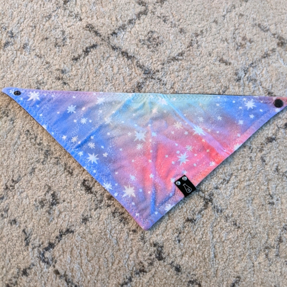 Shooting Stars Snap On Pet Bandana
